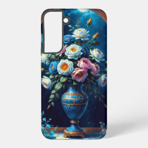 Coque Samsung Galaxy Bouquet Floral Glorieux Sous Un Ciel Lune