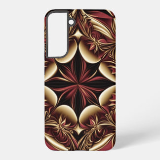 Coque Samsung Galaxy Bourgogne Gold Black Damask Flower