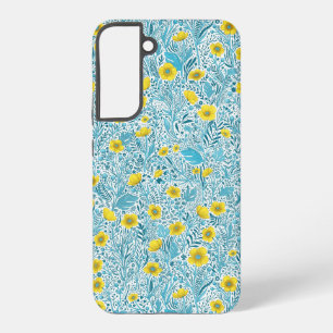 Coque Samsung Galaxy Boutons d'or, jaunes, bleus et blancs