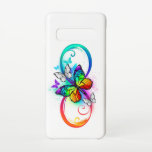 Coque Samsung Galaxy S10 Bright infinity with rainbow butterfly<br><div class="desc">multicolor,  bright,  symbole of infinity with rainbow,  detailed butterfly monarch. Rainbow butterfly. Rainbow infinity.</div>