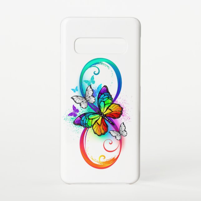 Coque Samsung Galaxy Bright infinity with rainbow butterfly (Dos)
