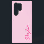 Coque Samsung Galaxy Bubble Gum rose Hot rose Nom Curseur personnalisé<br><div class="desc">Ceci est une Bubble Gum rose Hot rose Custom Cursive Nom Galaxy Phone Case!</div>