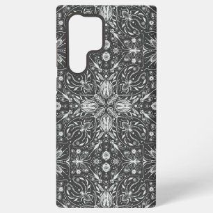 Coque Samsung Galaxy Bugs, blanc cassé sur fond noir