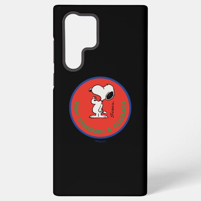 Coque Samsung Galaxy Cacahuètes | Badge de force brute et de courage de (Verso)