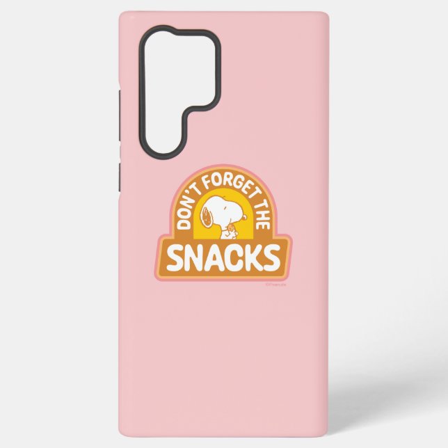 Coque Samsung Galaxy cacahuètes | Snoopy N'oubliez pas les snacks (Verso)