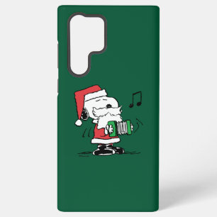 Coque Samsung Galaxy cacahuètes Snoopy Santa Claus Accordian