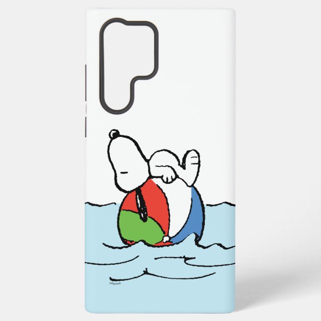 Coque Samsung Galaxy Cachou | Snoopy Ballon de plage Plage (Verso)