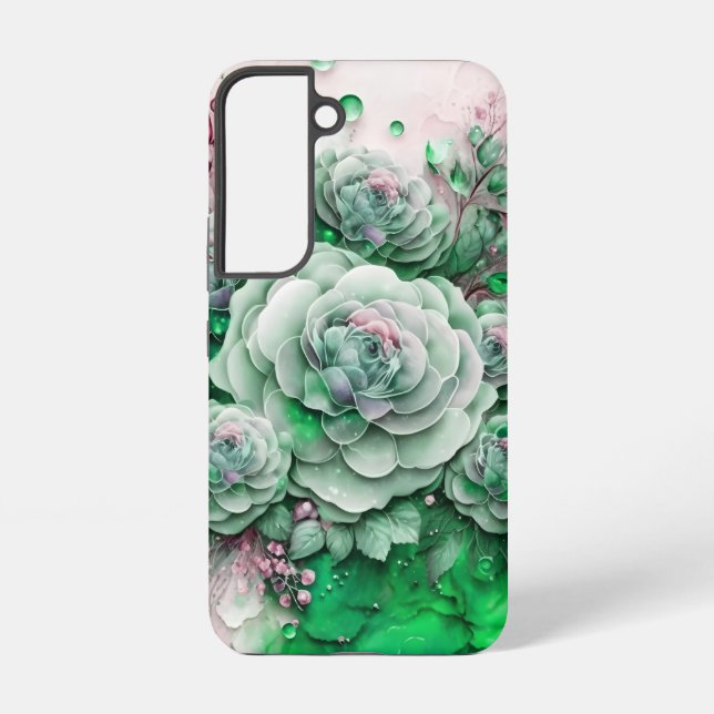 Coque Samsung Galaxy Cactus vert et rose Succulent (Verso)