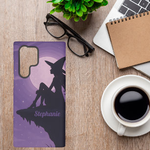 Coque Samsung Galaxy Cadeau de silhouette de sorcière mystique sous la