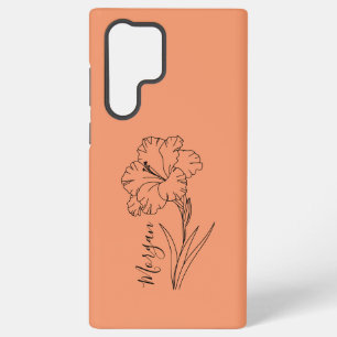 Coque Samsung Galaxy Cadeau personnalisé d'août Gladiolus Fleur de nais