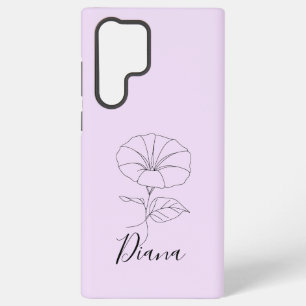 Coque Samsung Galaxy Cadeau personnalisé de fleur de naissance de la gl