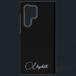 Coque Samsung Galaxy Cadeaux Moderne Monogramme Type Nom Noir<br><div class="desc">Design minimaliste Élégant Moderne Monogramme Typographie Nom Modèle Meilleurs Cadeaux Noir Et Blanc Tendance Boîtes Téléphoniques & Accessoires / Samsung Coques / Galaxy S22 Ultra Coque.</div>