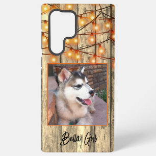 Coque Samsung Galaxy Cadre personnalisé rustique carré photo Alaskan Ma