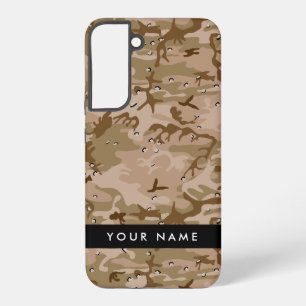 Coque Samsung Galaxy Cailloux de camouflage du désert, Votre nom, Perso