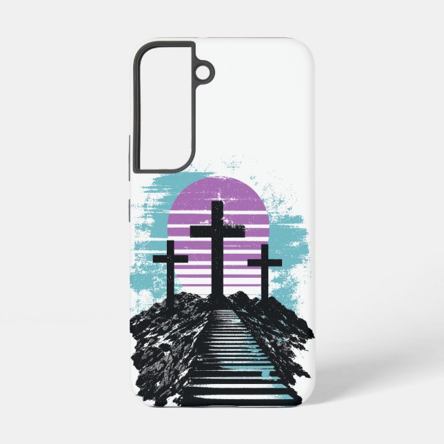 Coque Samsung Galaxy Calvaire Golgotha c'est fini Moderne chrétien (Verso)