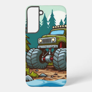 Coque Samsung Galaxy Camion Monster Vert dans la forêt
