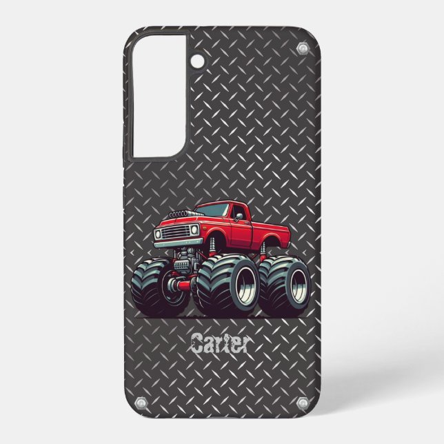 Coque Samsung Galaxy Camion monstre rouge (Verso)