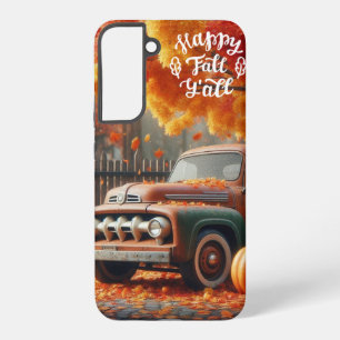 Coque Samsung Galaxy Camion rustique/vintage de ferme d'automne