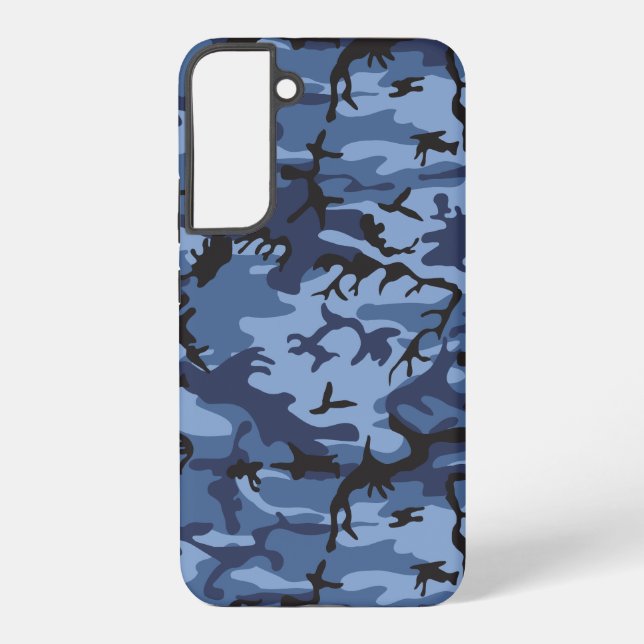Coque Samsung Galaxy Camouflage bleu marine, Militaire, Armée (Verso)