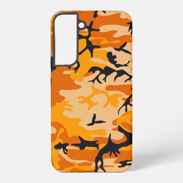 Coque Samsung Galaxy Camouflage orange, Militaire, Armée (Verso)