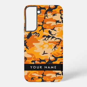 Coque Samsung Galaxy Camouflage Orange Personnalisez Votre nom