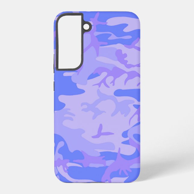 Coque Samsung Galaxy Camouflage Pastel Blue Motif Abstrait (Verso)
