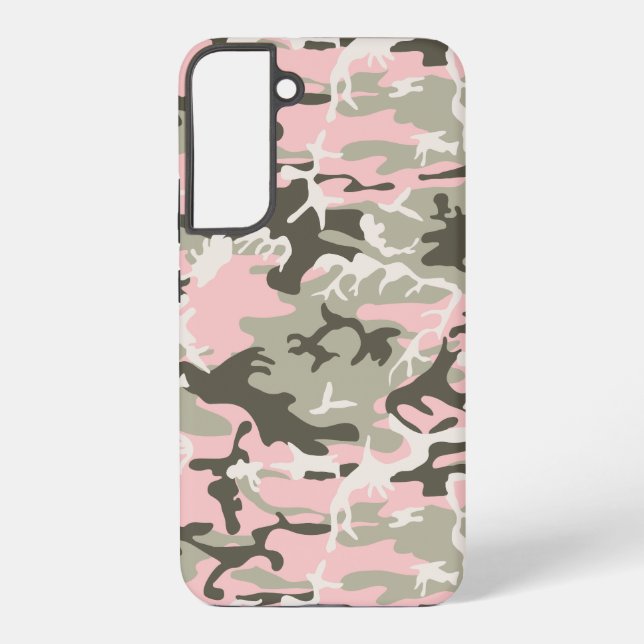 Coque Samsung Galaxy Camouflage rose et vert, Militaire, Armée (Verso)