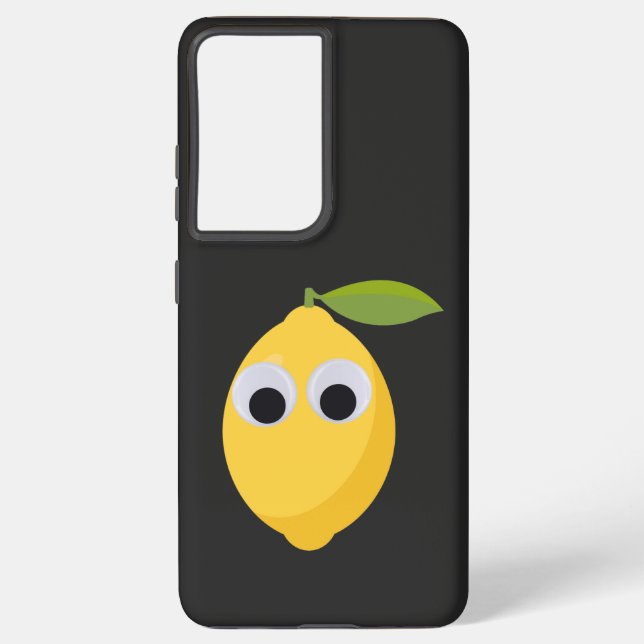 Coque Samsung Galaxy Caractère citron mignon avec yeux googly (Verso)