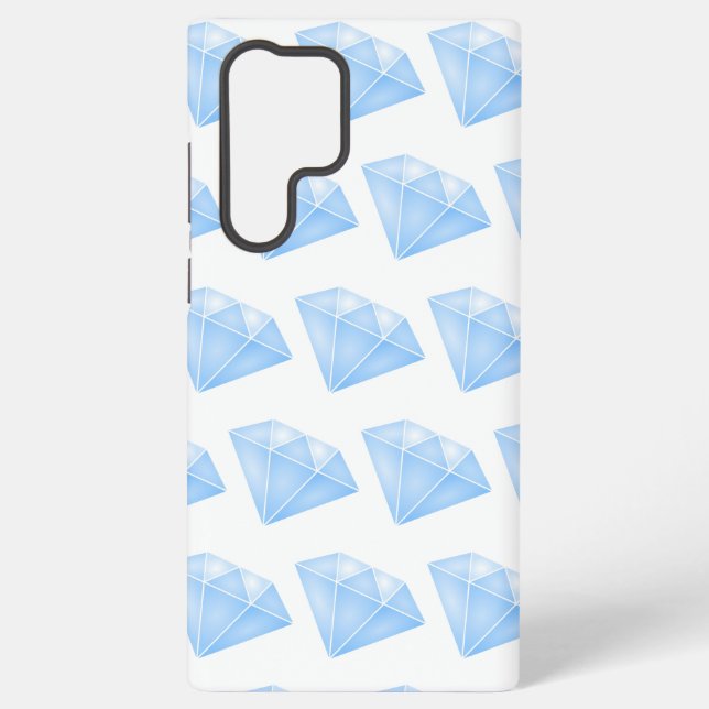 Coque Samsung Galaxy Carat diamant bleu brillant (Verso)