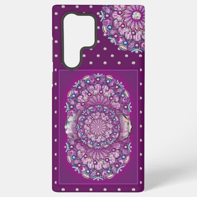Coque Samsung Galaxy Cardinal Red Rosace (Verso)