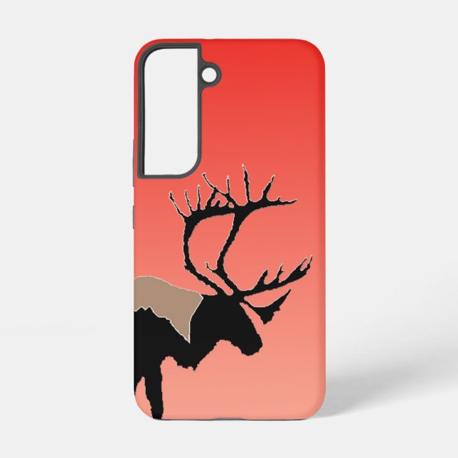 Coque Samsung Galaxy Caribou au coucher du soleil - Art original de la  (Verso)