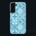 Coque Samsung Galaxy Carreaux décorés en bleu et blanc<br><div class="desc">Divers carreaux ornés peints à la main avec des éléments floraux</div>