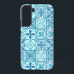 Coque Samsung Galaxy Carreaux décorés en bleu et blanc<br><div class="desc">Divers carreaux ornés peints à la main avec des éléments floraux</div>