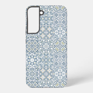 Coque Samsung Galaxy Carreaux méditerranéens, marocains, majolique, Azu
