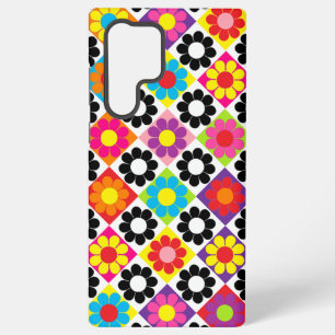 Coque Samsung Galaxy Carrés Pop Flower Power