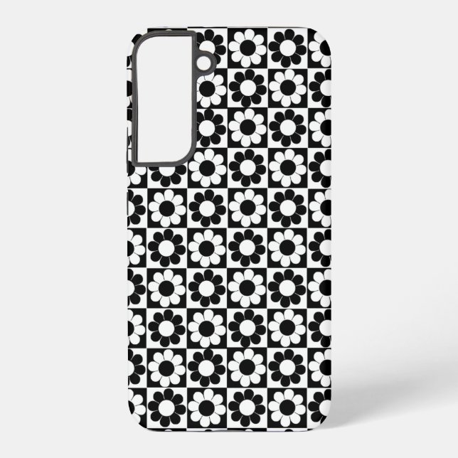 Coque Samsung Galaxy Carrés Pop Flower Power (Verso)