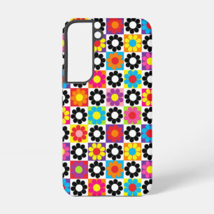 Coque Samsung Galaxy Carrés Pop Flower Power