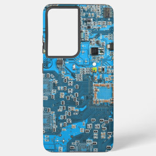 Coque Samsung Galaxy Carte circuit bleu circuit imprimé à circuit impri