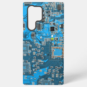 Coque Samsung Galaxy Carte circuit bleu circuit imprimé à circuit impri