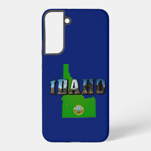 Coque Samsung Galaxy Carte de l'Idaho, sceau et texte d'image
