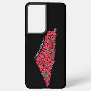 Coque Samsung Galaxy Carte de Palestine remplie de pastèques   Palestin