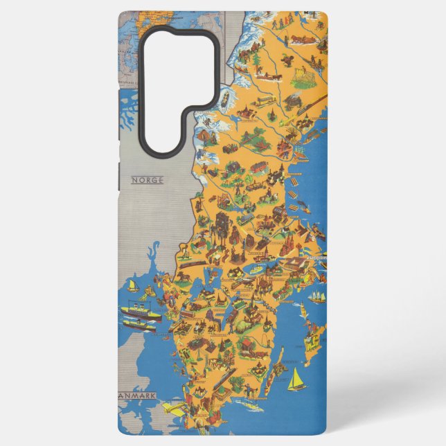 Coque Samsung Galaxy Carte de Suède (Verso)