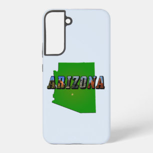 Coque Samsung Galaxy Carte et texte de l'image de l'Arizona