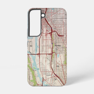 Coque Samsung Galaxy Carte topographique de Seattle