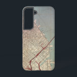 Coque Samsung Galaxy Carte topographique d'East San Francisco<br><div class="desc">Ce coque de carte impressionnant dispose d'une carte topographique du côté est de la baie de San Francisco, Californie! Cette carte topo comprend les contours d'élévation, le réseau de la rue, les itinéraires de ferry, le pont de la baie, et les différents piliers qui se propagent dans le corps bleu...</div>