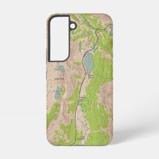 Coque Samsung Galaxy Carte topographique du col Tioga, Californie