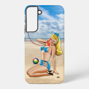 Coque Samsung Galaxy CASE TÉLÉPHONIQUE - Pin-up Beach Girl - iPhone 14 