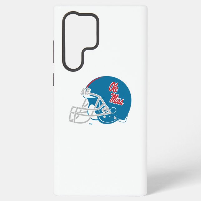 Coque Samsung Galaxy Casque Ole Miss Football | Bleu clair (Verso)