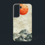 Coque Samsung Galaxy Casque téléphonique en cascade de terre cuite<br><div class="desc">Des couches de terre cuite et de sable chaudes forment un terrain terrestre et fluide inspiré des textures rustiques du monde naturel.</div>