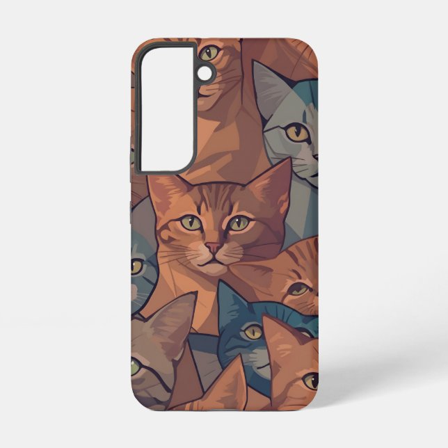 Coque Samsung Galaxy Cat Mosaic Art Galaxy S22 Coque (Verso)
